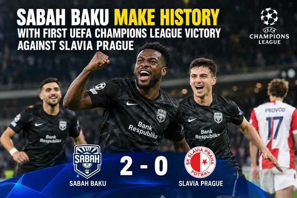 Sabah Baku Make History with First UEFA Champions League Victory Against Slavia Prague