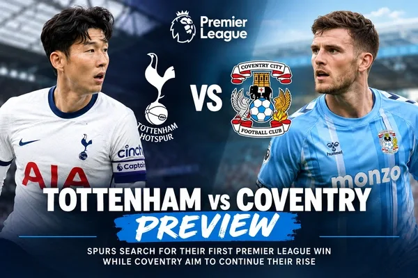 Tottenham vs Coventry Preview Spurs Search for Their First Premier League Win While Coventry Aim to Continue Their Rise