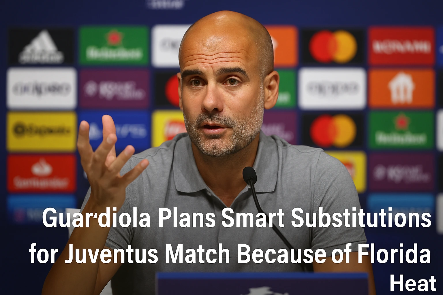Pep Guardiola Plans Smart Substitutions for Juventus Match Because of Florida Heat