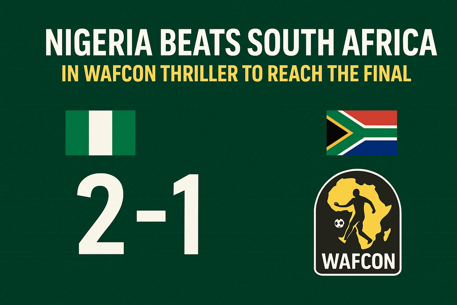 Nigeria Beats South Africa in WAFCON Thriller to Reach the Final