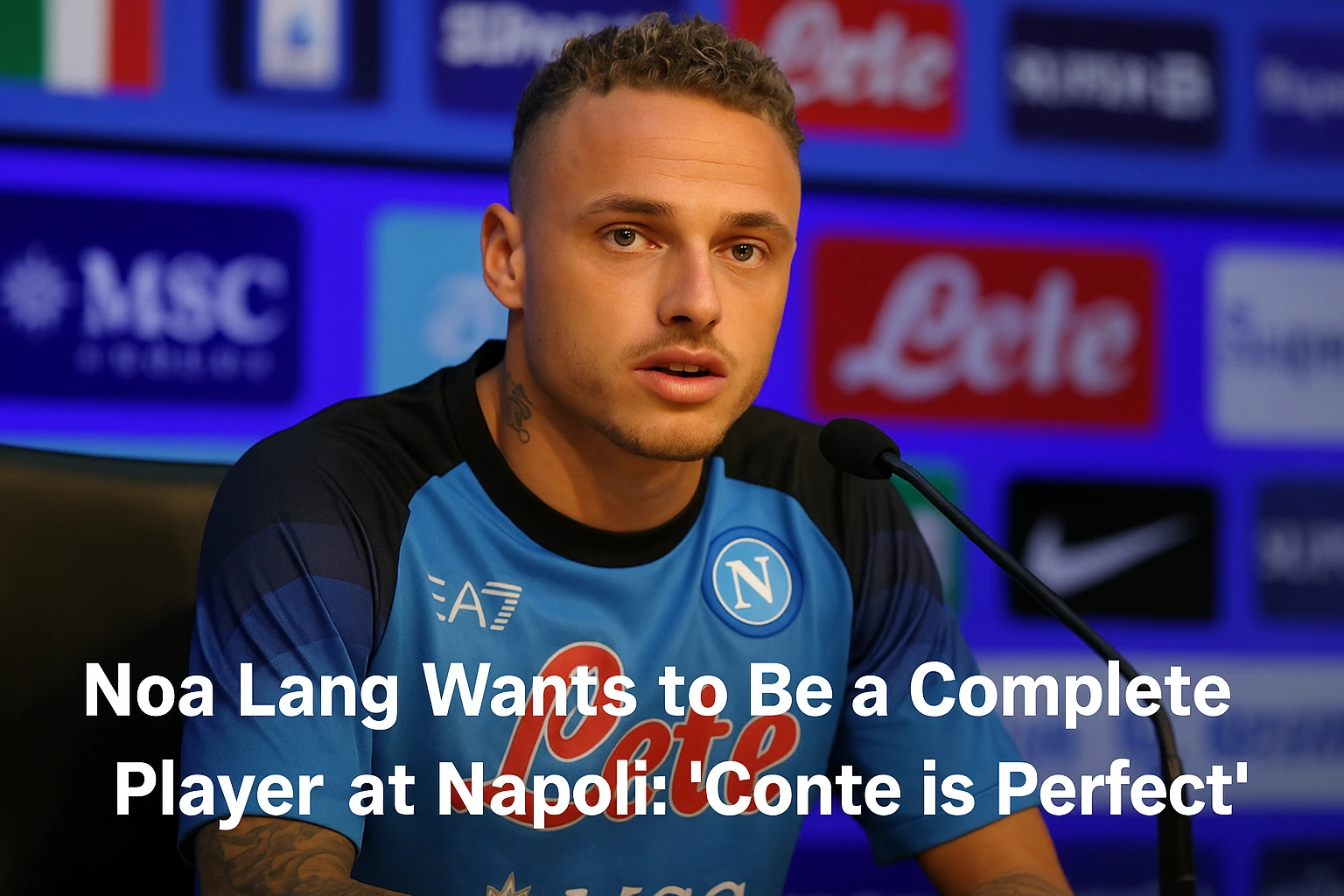 Noa Lang Wants to Be a Complete Player at Napoli: “Conte is Perfect!”