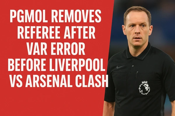 PGMOL Removes Referee After VAR Error Before Liverpool vs Arsenal Clash