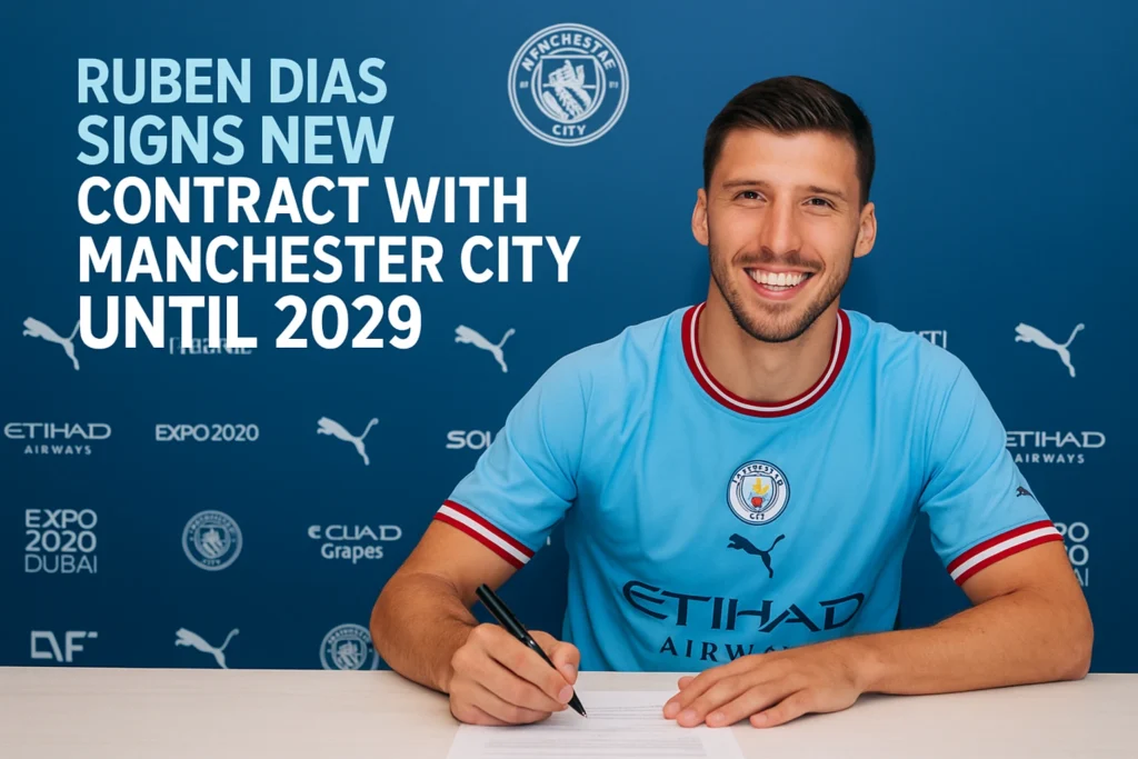 Ruben Dias Signs New Contract with Manchester City Until 2029