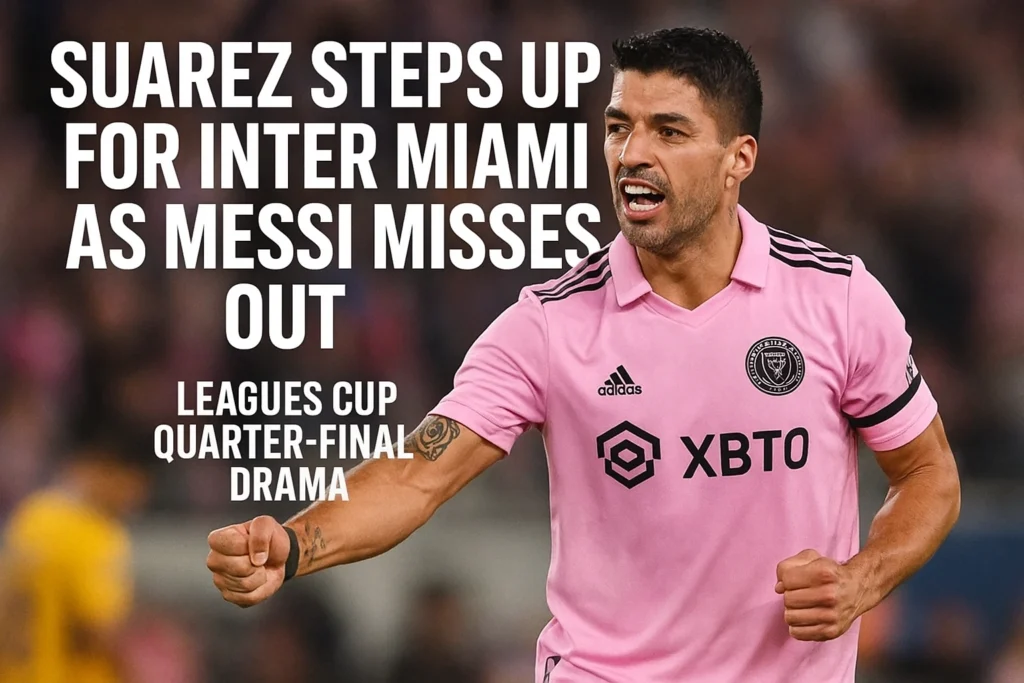 Suarez Steps Up for Inter Miami as Messi Misses Out: Leagues Cup Quarter-Final Drama