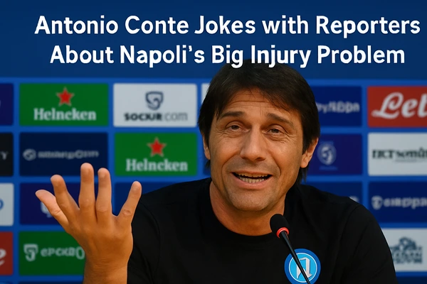 Antonio Conte Jokes with Reporters About Napoli’s Big Injury Problem