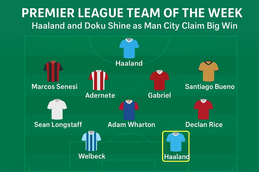 Premier League Team of the Week: Haaland and Doku Shine as Man City Claim Big Win